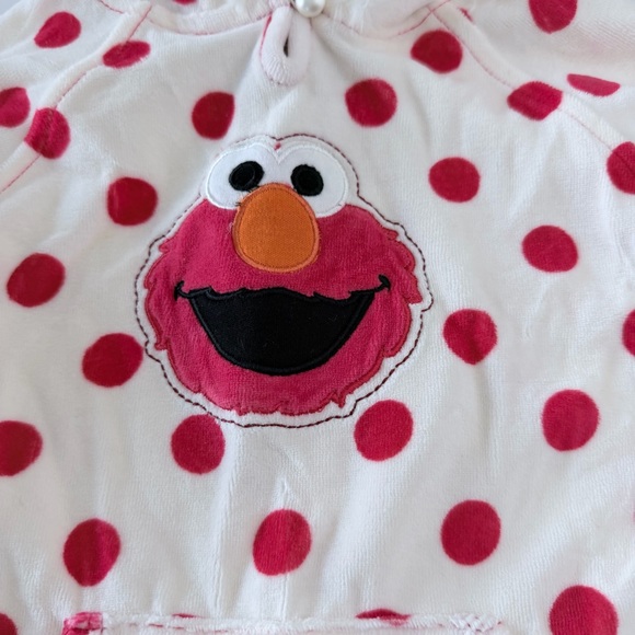NWT Elmo Polka Dot Hooded Dress by Nannette Size 24M - Picture 3 of 8